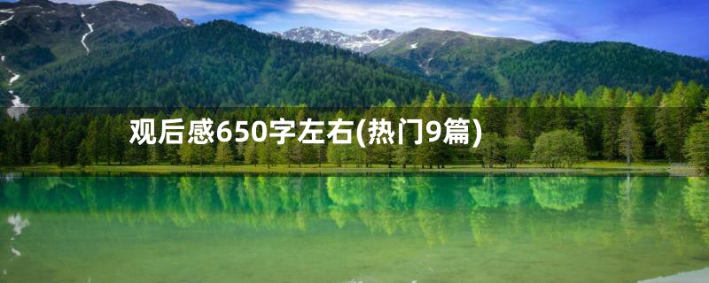 观后感650字左右(热门9篇)