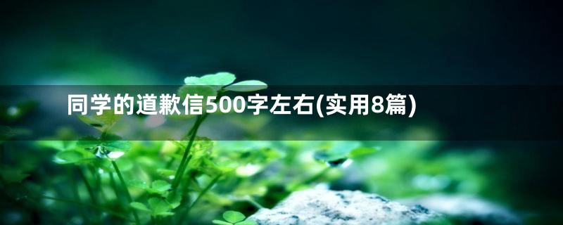 同学的道歉信500字左右(实用8篇)