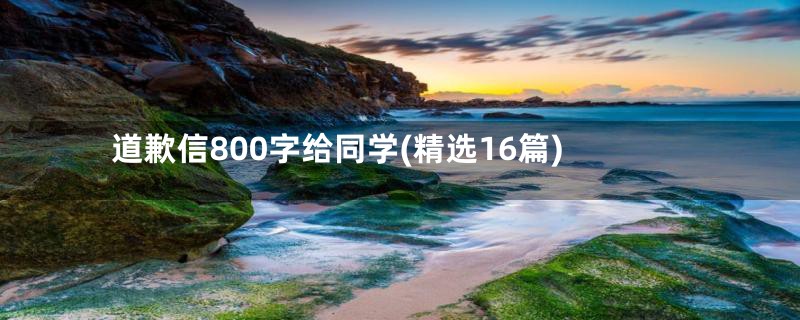 道歉信800字给同学(精选16篇)