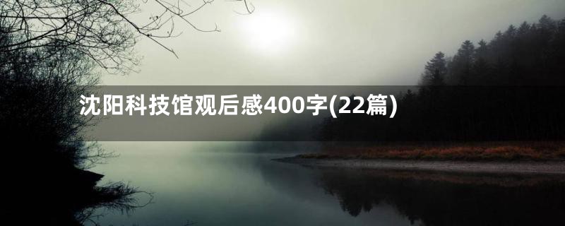 沈阳科技馆观后感400字(22篇)