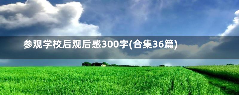 参观学校后观后感300字(合集36篇)