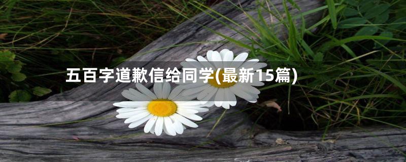 五百字道歉信给同学(最新15篇)