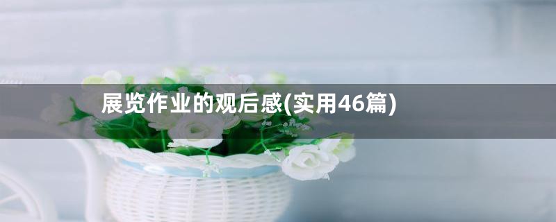 展览作业的观后感(实用46篇)