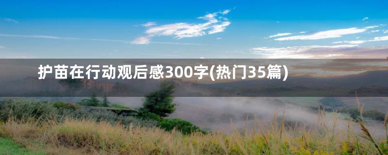 护苗在行动观后感300字(热门35篇)