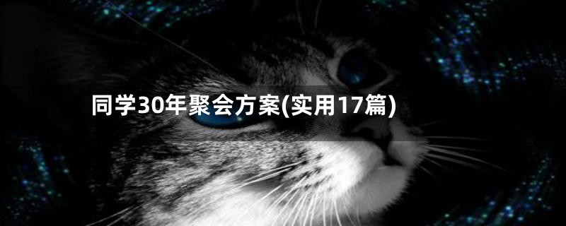 同学30年聚会方案(实用17篇)