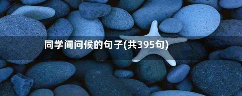 同学间问候的句子(共395句)