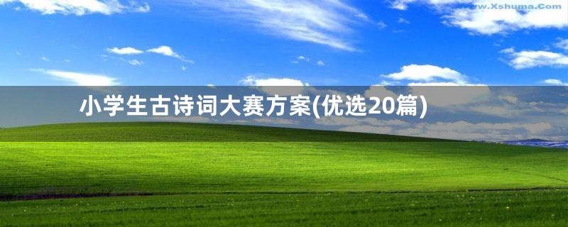 小学生古诗词大赛方案(优选20篇)