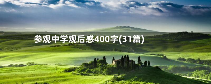 参观中学观后感400字(31篇)